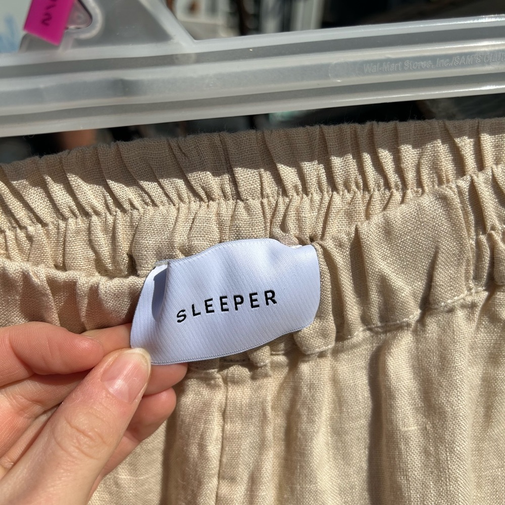 Sleeper Rumba Cropped Tie Front Linen Lounge Suit Gem